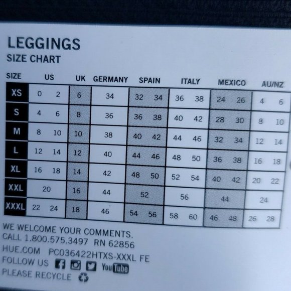 Hue Black textured Knit high waist leggings/free gift with purchase - Picture 5 of 5